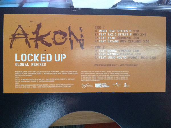 Akon - Locked Up (Global Remixes) | Universal Records (WMCST 40406) - main Akon - Locked Up (Global Remixes) | Universal Records (WMCST 40406) - main