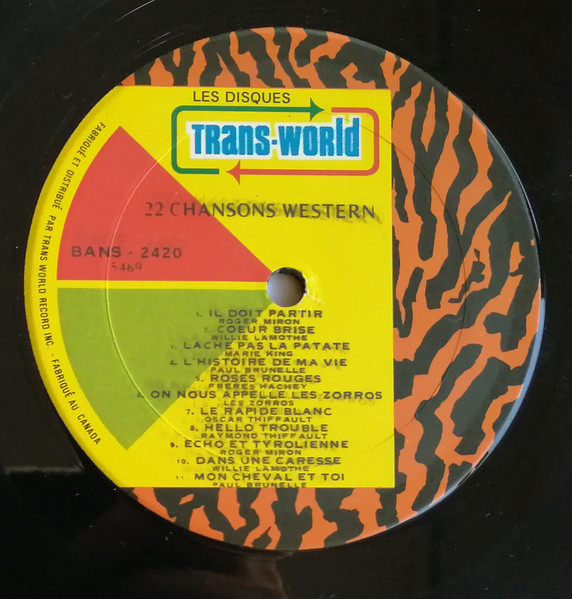 Various - 22 Chansons Western | Trans-World (BANS-2420) - 3