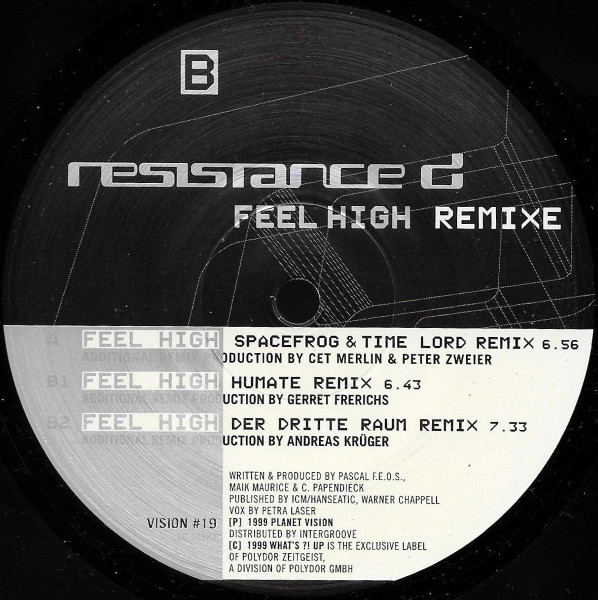 Resistance D - Feel High Remixe | Planet Vision (VISION #19) - 2 Resistance D - Feel High Remixe | Planet Vision (VISION #19) - 2