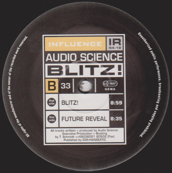 Audio Science - Blitz! | Influence Recordings (IR 54-12) - 2