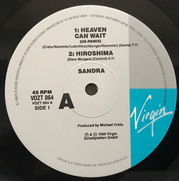 Sandra - Heaven Can Wait | Virgin (VOZT 064) - 3