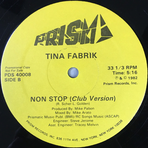 Tina Fabrique - Non Stop | Prism (PDS 40008) - 2