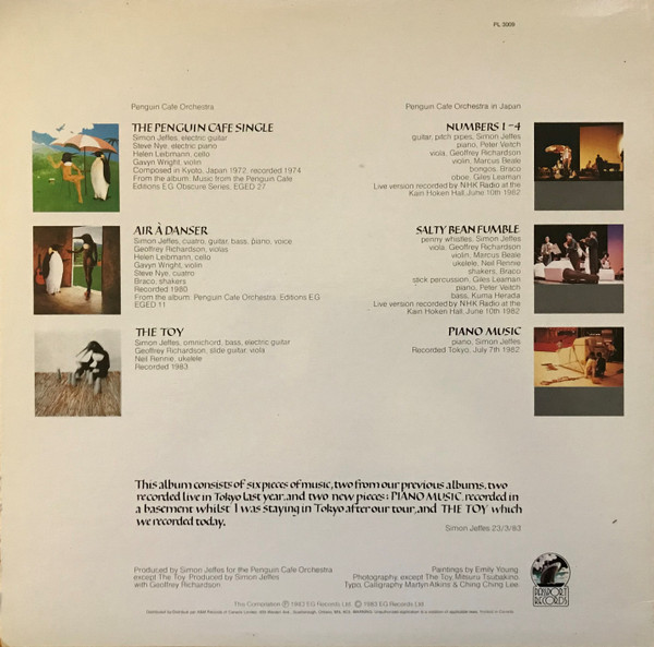 Penguin Cafe Orchestra - The Penguin Cafe Orchestra Mini Album [Vinyl] | Passport Records (PL 3009) - 2