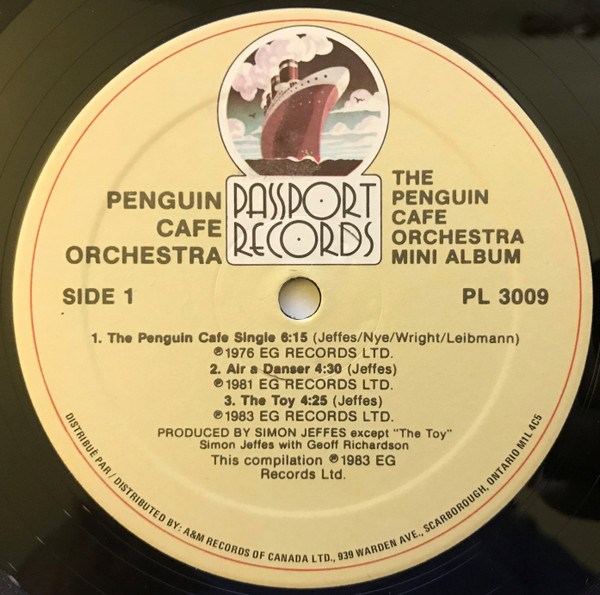 Penguin Cafe Orchestra - The Penguin Cafe Orchestra Mini Album [Vinyl] | Passport Records (PL 3009) - 3