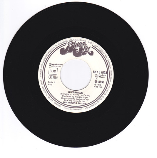 The Amazing Guitars - Apache 80 / Sleepwalk | Blue Sky (SKY S 7853) - 4