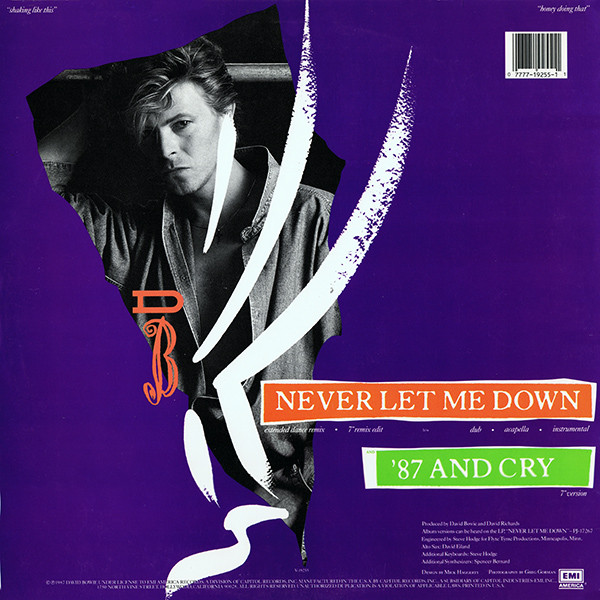 David Bowie - Never Let Me Down (Extended Dance Remix) | EMI America (V-19255) - 2 David Bowie - Never Let Me Down (Extended Dance Remix) | EMI America (V-19255) - 2