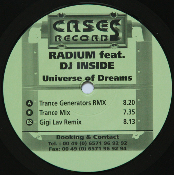 Radium Feat. DJ Inside - Universe Of Dreams | Cases Records (CASES 7) - main