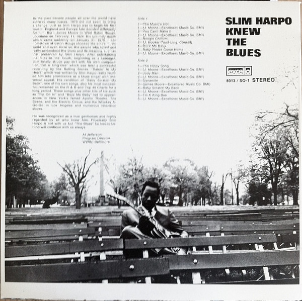 Slim Harpo - Slim Harpo Knew The Blues [Vinyl] | Excello (EXC 8013 SO-1) - 2