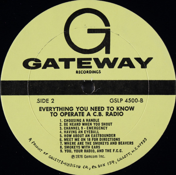 Peter Thomas - Everything You Need To Know To Operate A CB Radio | Gateway Records (GSLP-4500) - 4
