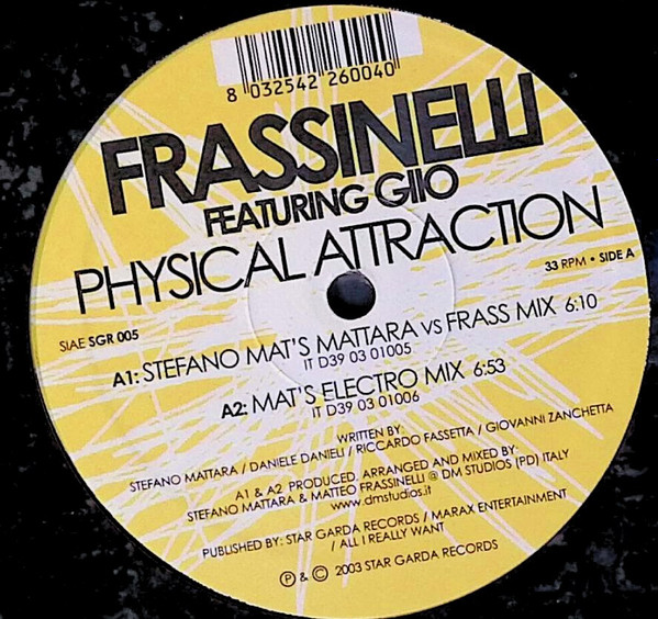 Matteo Frassinelli Featuring Giio - Physical Attraction | Star Garda Records (SGR 005)