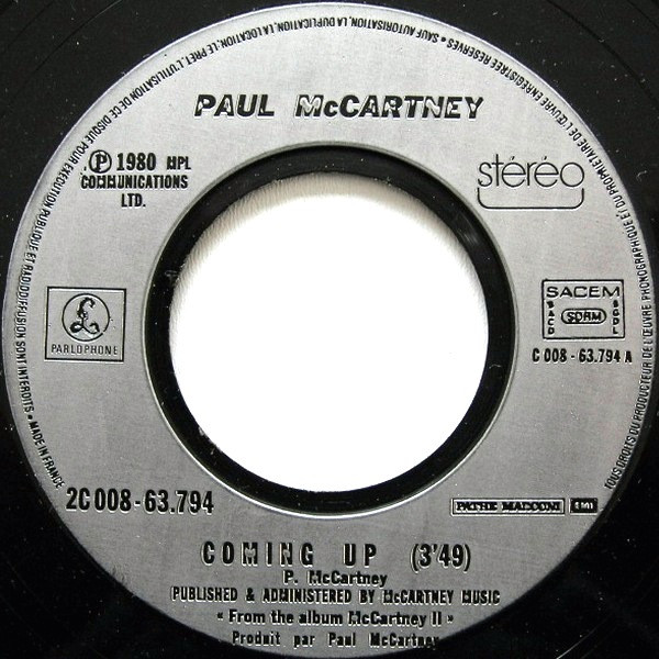 Paul McCartney - Coming Up | Parlophone (2C 008 63794) - 3