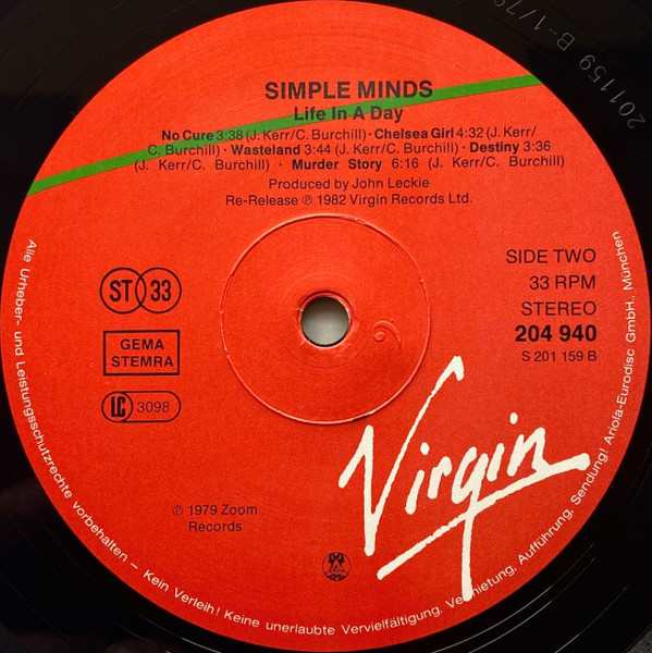 Simple Minds - Life In A Day | Virgin (204 940-250) - 4