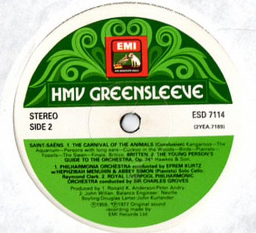 Sergei Prokofiev , Camille Saint-Saëns , Benjamin Britten - Peter And The Wolf, The Carnival Of The Animals, The Young Persons Guide To The Orchestra | His Master's Voice (ESD 7114) - 3 Sergei Prokofiev , Camille Saint-Saëns , Benjamin Britten - Peter And The Wolf, The Carnival Of The Animals, The Young Persons Guide To The Orchestra | His Master's Voice (ESD 7114) - 3