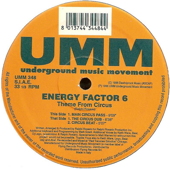 Energy Factor - Theme From Circus | UMM (UMM 348) - main Energy Factor - Theme From Circus | UMM (UMM 348) - main