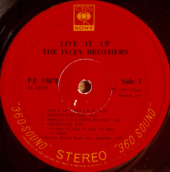 The Isley Brothers - Live It Up | CBS/Sony (PZ 33070) - 3