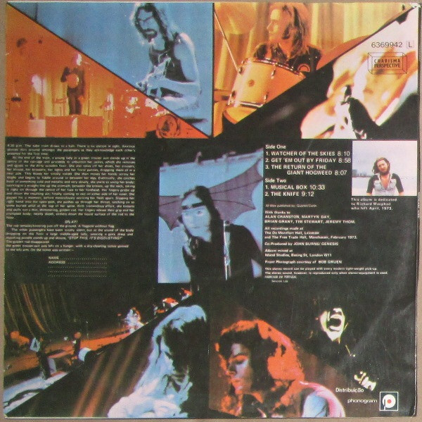 Genesis - Live | Charisma (6369942) - 2
