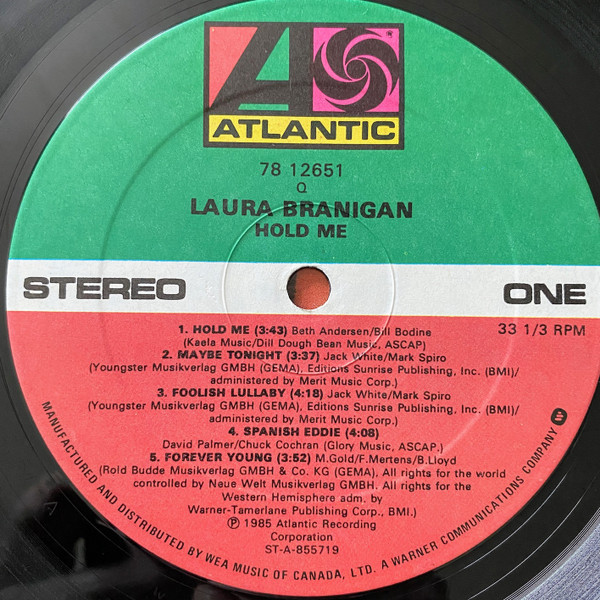 Laura Branigan - Hold Me [Vinyl] | Atlantic (78 12651) - 2