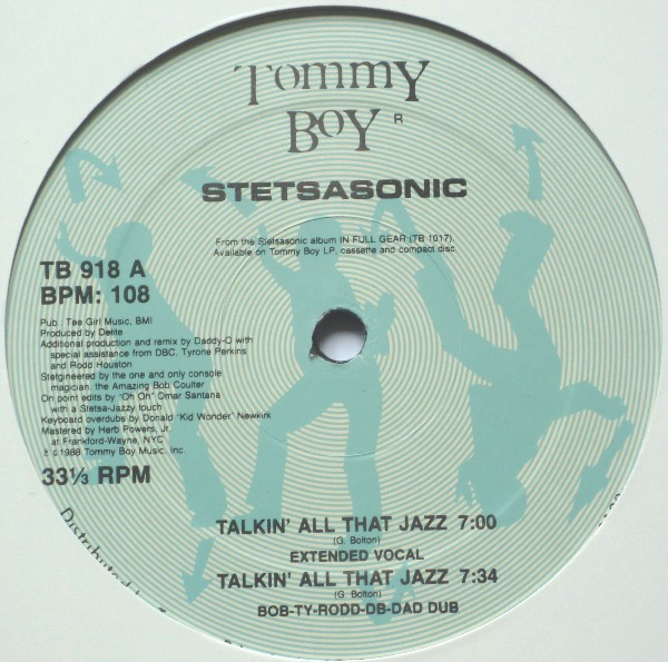 Stetsasonic - Talkin' All That Jazz | Tommy Boy (TB 918)