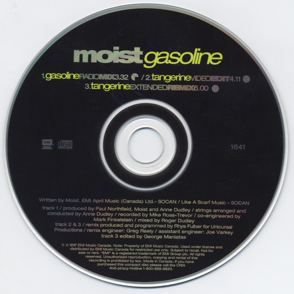 Moist - Gasoline [CD] | EMI Music Canada (1641) - 3