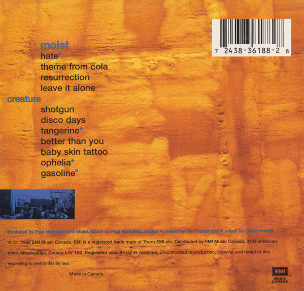 Moist - Gasoline [CD] | EMI Music Canada (1641) - 2