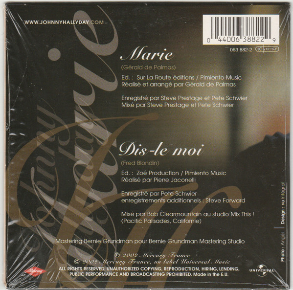 Johnny Hallyday - Marie | Mercury (063 882-2) - 2