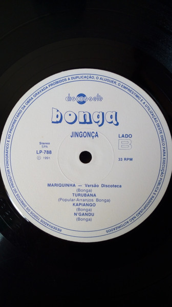 Bonga - Jingonça | Discossete (LP-788) - 3