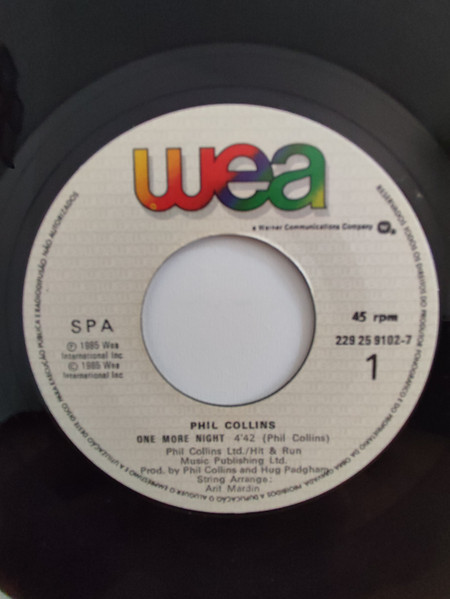 Phil Collins - One More Night | WEA (229 25-9102-7) - 3