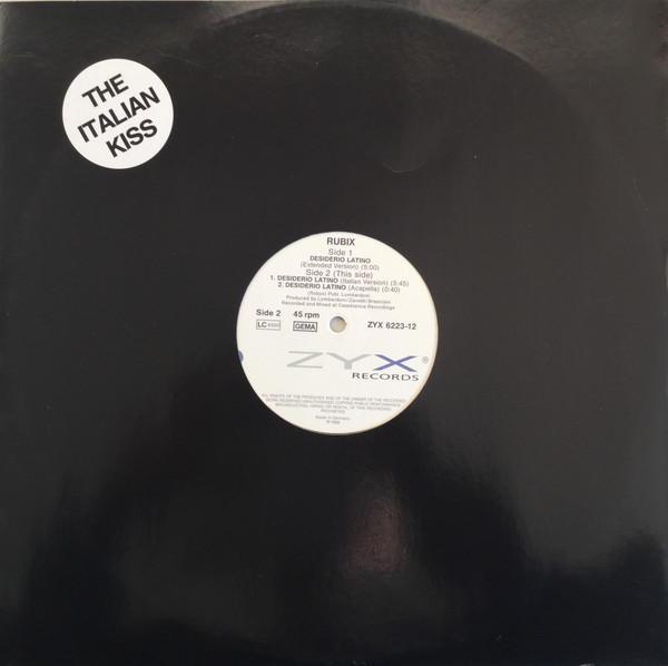 Rubix - Desiderio Latino | ZYX Records (ZYX 6223-12) - main