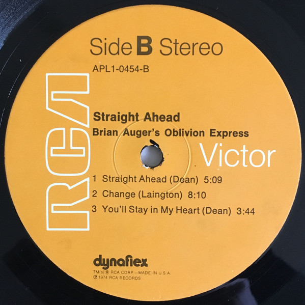 Brian Auger's Oblivion Express - Straight Ahead | RCA (APL1-0454) - 4 Brian Auger's Oblivion Express - Straight Ahead | RCA (APL1-0454) - 4