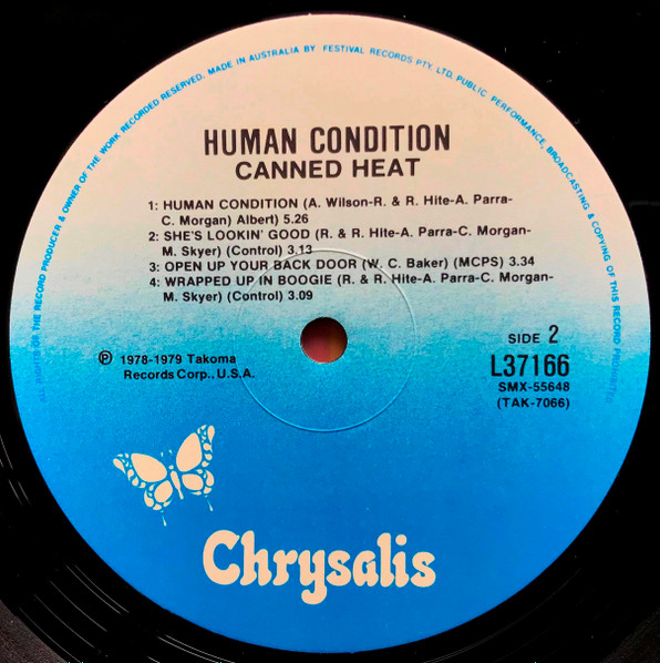 Canned Heat - Human Condition | Chrysalis (L 37166) - 3