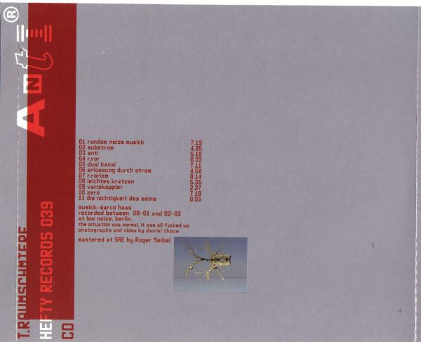 T.Raumschmiere - Anti | Hefty Records (HEFTY RECORDS 039 CD) - 3 T.Raumschmiere - Anti | Hefty Records (HEFTY RECORDS 039 CD) - 3