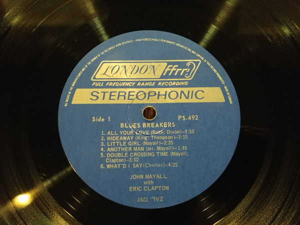 John Mayall With Eric Clapton - Blues Breakers | London Records (PS 492) - 3
