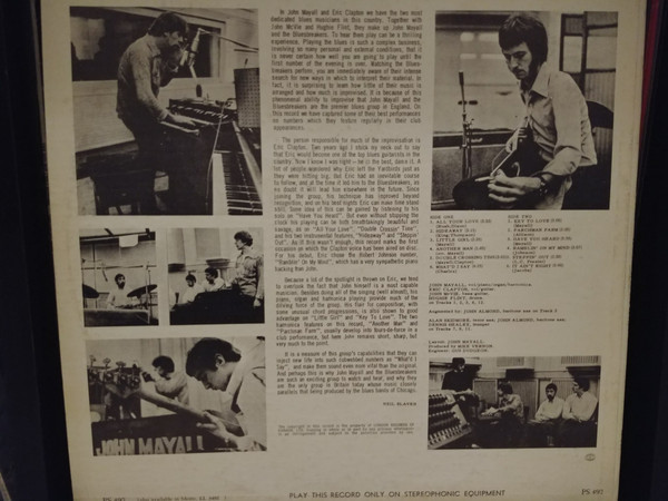 John Mayall With Eric Clapton - Blues Breakers | London Records (PS 492) - 2