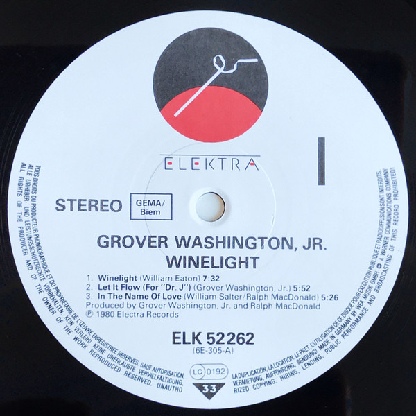 Grover Washington, Jr. - Winelight | Elektra (ELK 52 262) - 3