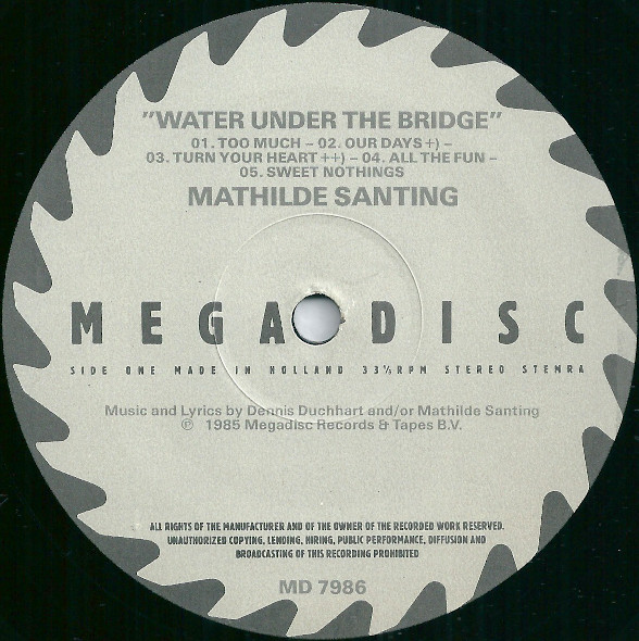 Mathilde Santing - Water Under The Bridge | Megadisc (MD 7986) - 3 Mathilde Santing - Water Under The Bridge | Megadisc (MD 7986) - 3