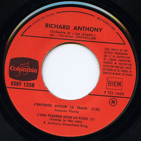 Richard Anthony - J'irai Twister Le Blues | Columbia (ESRF 1358) - 4