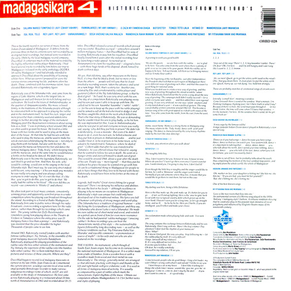 Rakotozafy - Valiha Malaza = Famous Valiha | Globe Style (ORBD 028) - 2 Rakotozafy - Valiha Malaza = Famous Valiha | Globe Style (ORBD 028) - 2