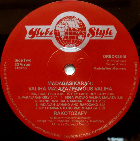 Rakotozafy - Valiha Malaza = Famous Valiha | Globe Style (ORBD 028) - 4 Rakotozafy - Valiha Malaza = Famous Valiha | Globe Style (ORBD 028) - 4