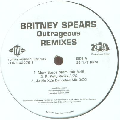 Britney Spears - Outrageous (12" Remixes) [Vinyl] | Jive (82876 63276 1) - 3