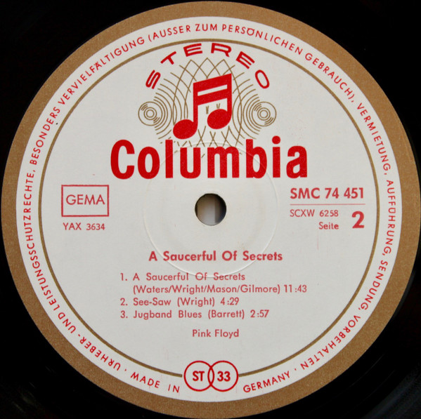 Pink Floyd - A Saucerful Of Secrets | Columbia (SMC 74 451) - 4