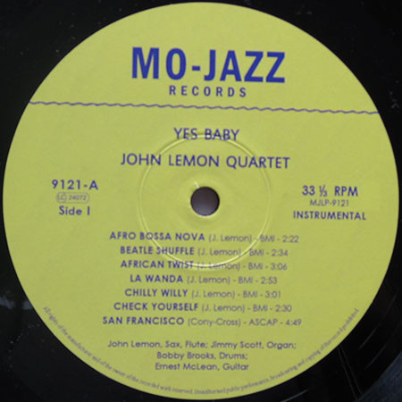 John Lemons Quartet - Yes Baby | Mo-Jazz Records (MJLP-9121) - 4 John Lemons Quartet - Yes Baby | Mo-Jazz Records (MJLP-9121) - 4