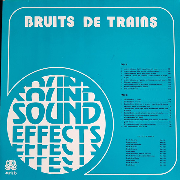 No Artist - Bruits De trains - Sound Effects | Auvidis (AV 4185)