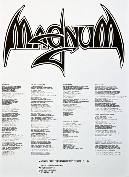 Magnum - The Eleventh Hour! | FM (WKFM LP 111) - 3