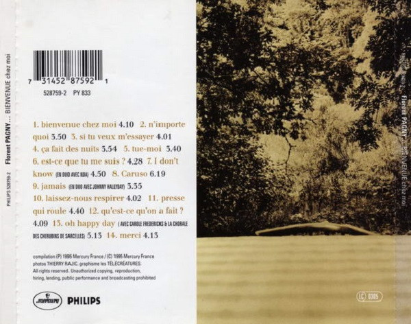 Florent Pagny - Bienvenue Chez Moi | Mercury France (528759 2) - 2 Florent Pagny - Bienvenue Chez Moi | Mercury France (528759 2) - 2