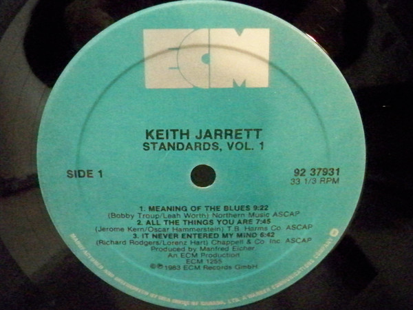 Keith Jarrett , Gary Peacock , Jack DeJohnette - Standards, Vol. 1 | ECM Records (92 37931) - 3 Keith Jarrett , Gary Peacock , Jack DeJohnette - Standards, Vol. 1 | ECM Records (92 37931) - 3