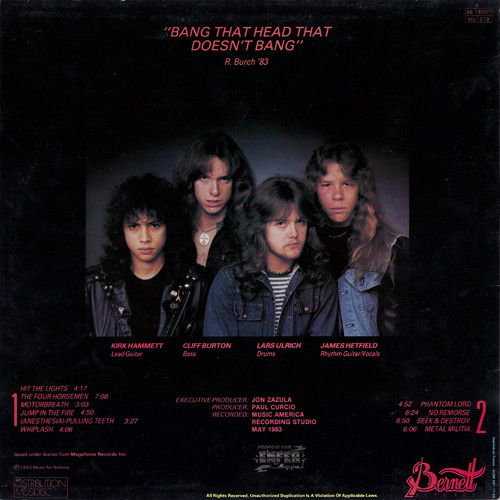 Metallica - Kill 'Em All | Bernett Records (SB 18007) - 3 Metallica - Kill 'Em All | Bernett Records (SB 18007) - 3