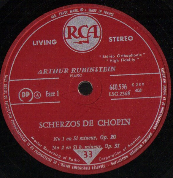 Arthur Rubinstein - Scherzos De Chopin | RCA (640.536) - 3 Arthur Rubinstein - Scherzos De Chopin | RCA (640.536) - 3