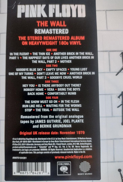 Pink Floyd - The Wall | Columbia (88875184281) - 3 Pink Floyd - The Wall | Columbia (88875184281) - 3