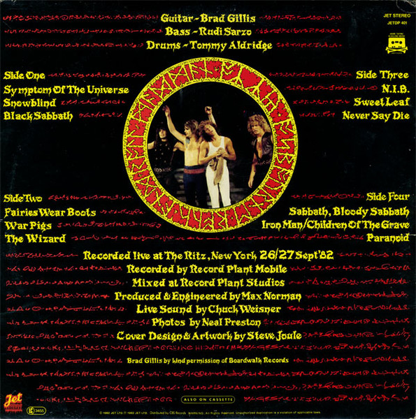 Ozzy Osbourne - Talk Of The Devil | Jet Records (JETDP 401) - 3 Ozzy Osbourne - Talk Of The Devil | Jet Records (JETDP 401) - 3