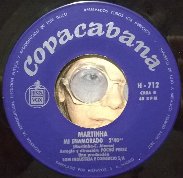 Martinha - Hoy Daría Yo La Vida / Mi Enamorado | Copacabana (H-712) - 4